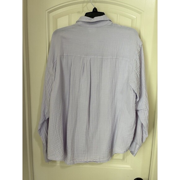 Gap The Big Shirt Women's XL Lilac PurpleLong Sleeve Button Up Oversized Classic - Picture 2 of 2